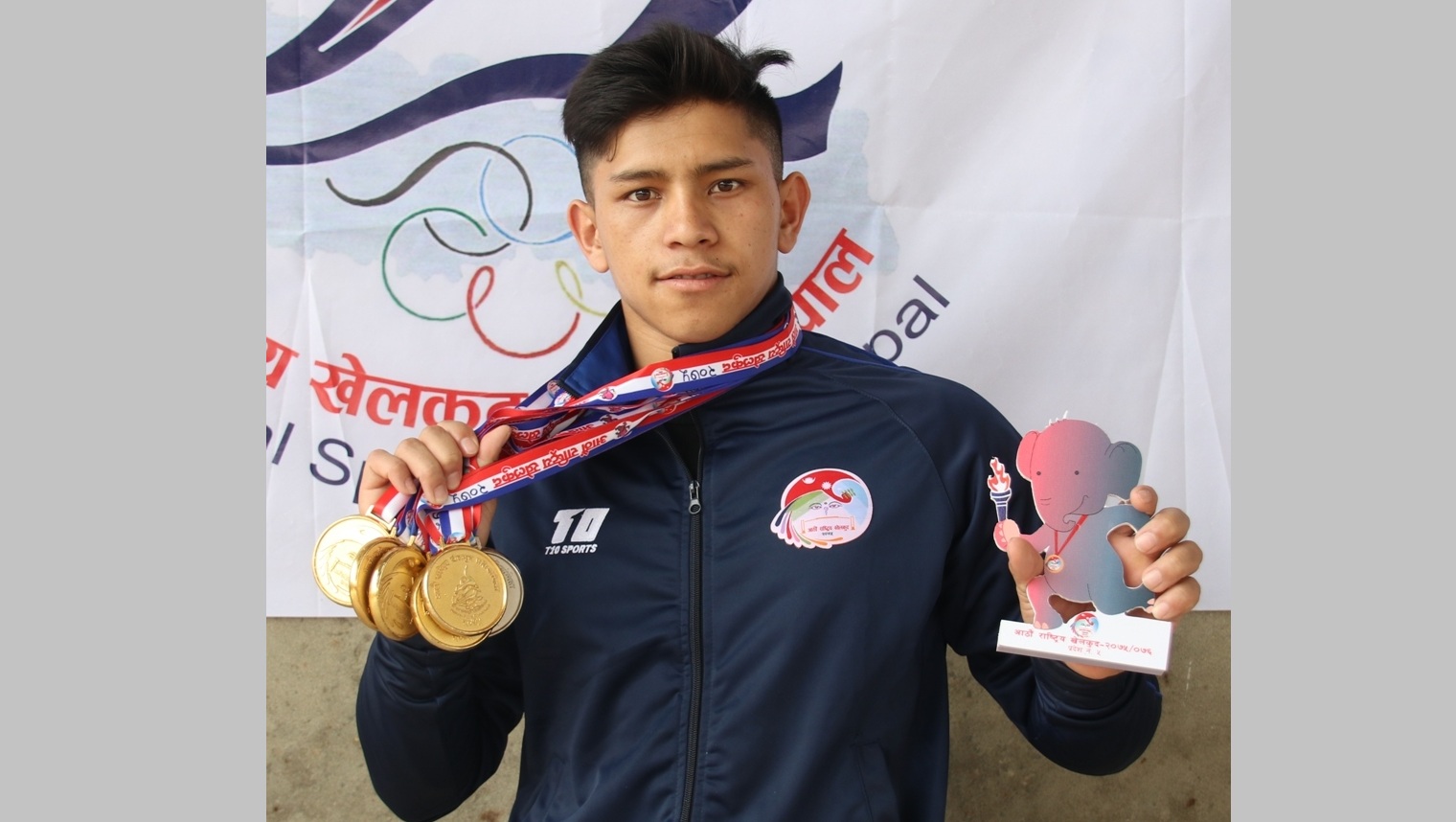  राजु राईले एक्लै जिते ५ स्वर्ण